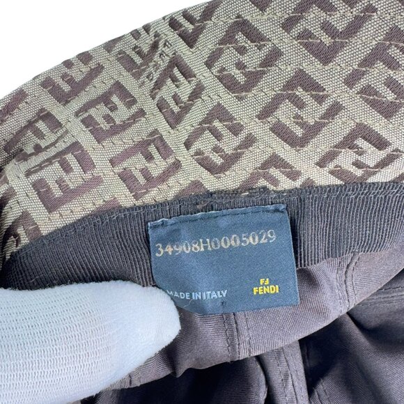 FENDI Zucca FF Unisex Bucket Hat Made in Italy Marked as "L" - Picture 6 of 9